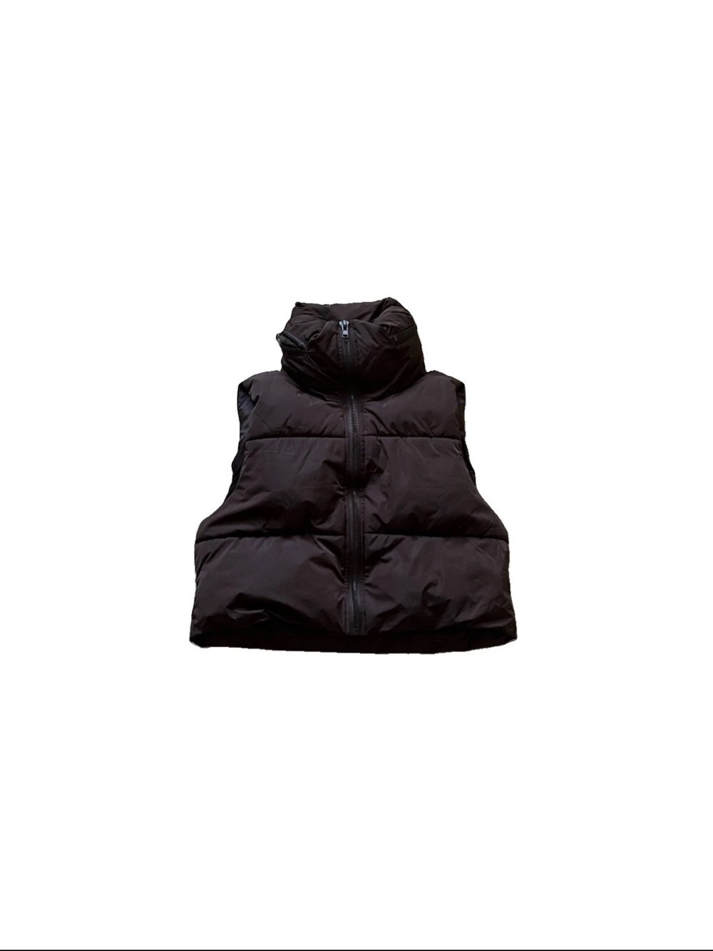 Apparis Women's Brown Water Resistant Crop Puffer Vest Size Small
